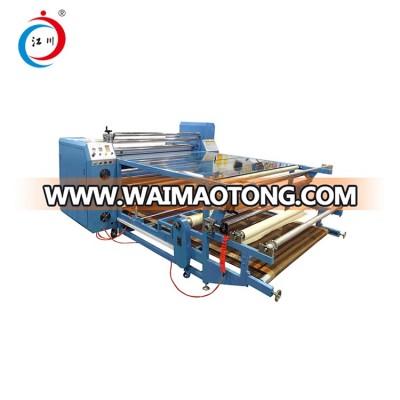 Asia rotary flag roll to roll garment calandra heat transfer paper label printing machine